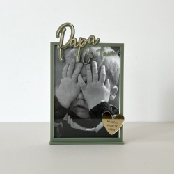 Cadre photo rectangle papa coeur