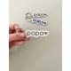 Porte-clé bi-matières papa, porte-clés original papa