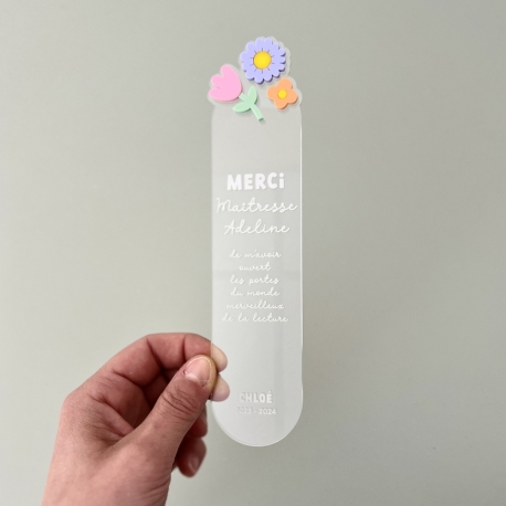 Marque-page personnalisé, cadeau maîtresse nounou atsem