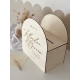 Cagnotte de mariage en bois personnalisée fleurs
