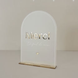 Panneau Merci du fond du coeur