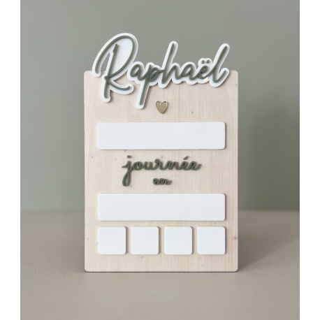 Pancarte rentrée scolaire effaçable et réutilisable à personnaliser