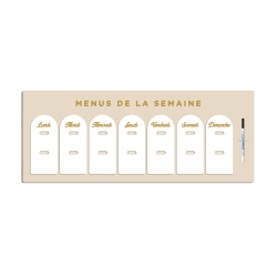 Planning mural plexiglas menus de la semaine, organisateur maison design