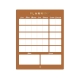 Planning mensuel coloré terracotta effaçable et réutilisable