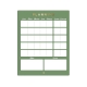Planning mural mensuel original et décoratif, modèle vert sauge