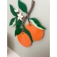 Décoration d'intérieur en plexiglas agrumes, grappe d'oranges