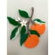 Décoration d'intérieur en plexiglas agrumes, grappe d'oranges