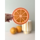 Rondelle d'orange en plexiglas, décoration murale agrume