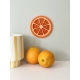Décoration murale originale agrume, rondelle d'orange en plexiglas