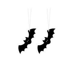 Lot de 2 suspensions chauve-souris, décoration arbre d'Halloween