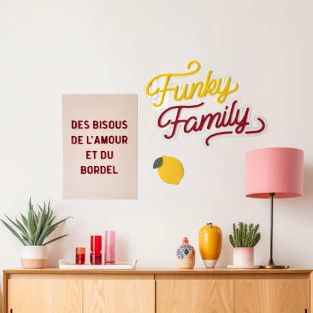 Composition murale décorative Famille et amour