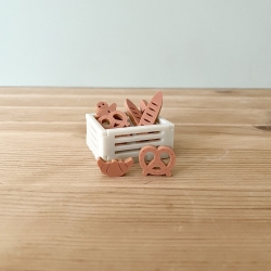 Cagette de viennoiseries plexiglas, mini monde de Noël