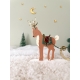 Renne en plexiglas, village miniature de Noël
