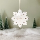 Boule de Noël chic à personnaliser, flocon plexiglas