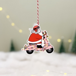 Boule de Noël Père Noël à scooter