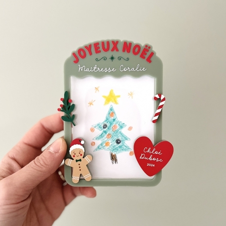 Magnet dessin ou photo à personnaliser, cadeau de Noël