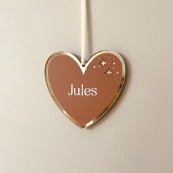 Suspension sapin de Noël à personnaliser coeur