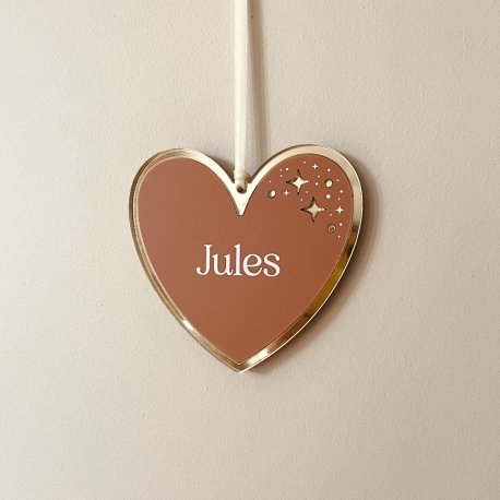Suspension sapin de Noël à personnaliser coeur