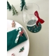 Décoration de table de Noël, sous-verre coloré