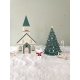 Chapelle de Noël miniature, décoration Noël originale