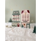 Village de Noël miniature en plexiglas, maisons colorées