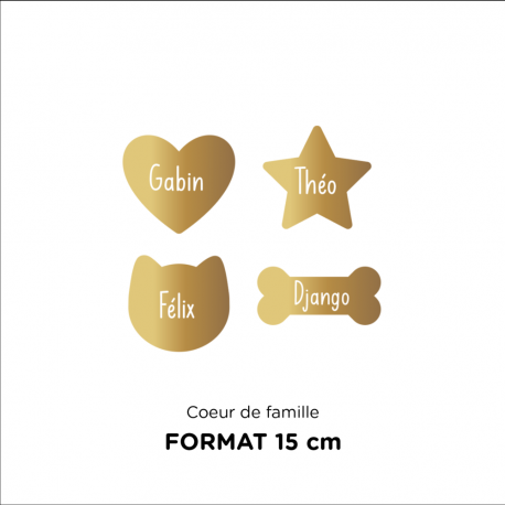 Pièce supplémentaire, décoration murale coeur de famille