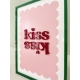 Décoration d'intérieur colorée, affiche acrylique kiss kiss couleurs