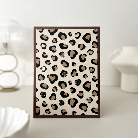 Affiche originale en plexiglas motif léopard, décoration murale