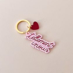 Porte-clés porte-bonheur coloré rouge rose, porte-clés original