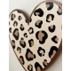 Décoration murale coeur motif léopard, décoration maison originale