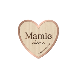 Magnet coeur personnalisé, cadeau Mamie