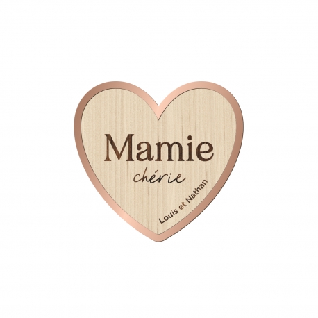 Magnet coeur personnalisé, cadeau Mamie