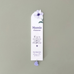 Marque-page en plexiglas personnalisé, cadeau mamie