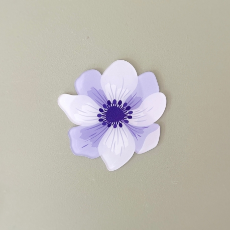 Dessous de verre fleur anémone, cadeau original mamie