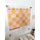 Planning mensuel effaçable en plexiglas, calendrier style pop coloré