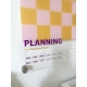 Planning en plexiglas coloré style pop, planificateur emploi du temps famille