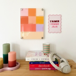 Planning hebdomadaire réutilisable et effaçable, style coloré