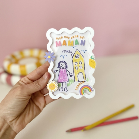 Cadeau fête des mères : magnet photo ou dessin à personnaliser