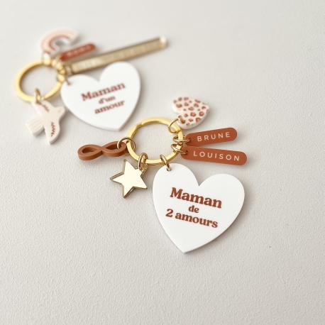 Porte-clé grigri à composer, cadeau symbolique maman