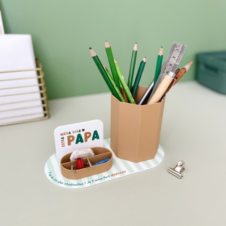 Organisateur de bureau coloré, cadeau original papa