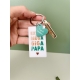 Porte-clef personnalisé papa, cadeau fête des pères coloré