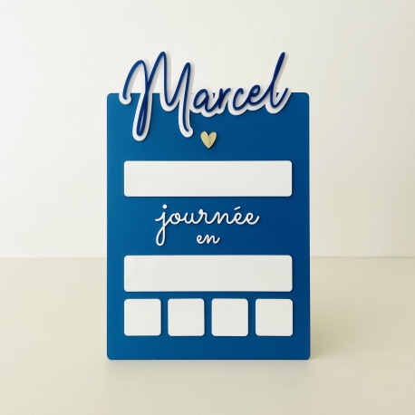 Pancarte rentée scolaire personnalisée, pancarte premier jour d'école