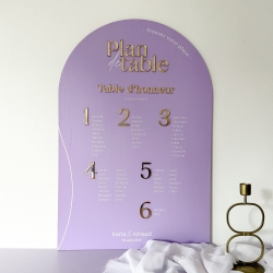 Plan de table line couleur