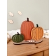 Décoration maison d'automne, Citrouilles en bois peint