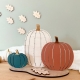 Décoration en bois trio de citrouilles