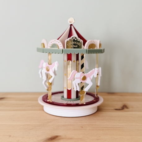 Le carrousel magique de Noël plexiglas, mini monde de Noël