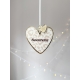 Suspension de sapin de Noël, boule coeur léopard originale