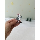 Martin le pingouin patineur, figurine de Noël en bois