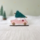 Décoration de Noël e, bois, Rosie la voiture et son sapin