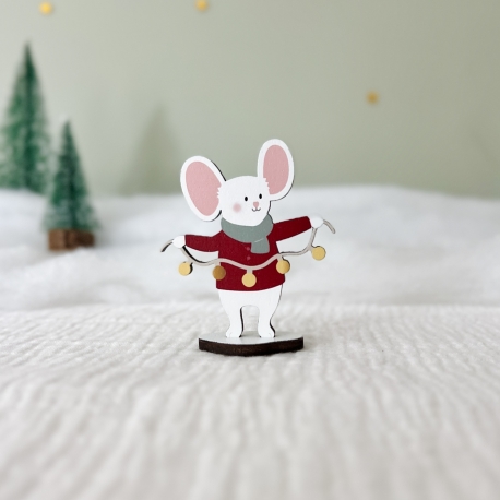 Village de Noël en bois, Suzy la souris